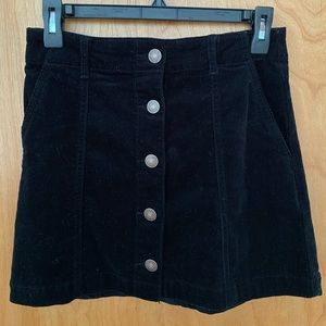 Black corduroy skirt